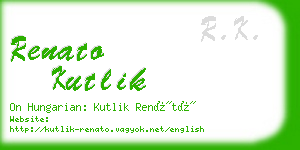 renato kutlik business card